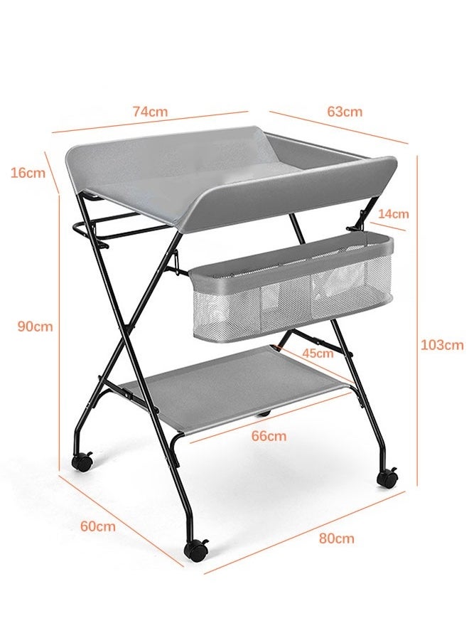 Baby Diaper Changing Table Foldable Portable Diaper Table Suitable for Babies Under 1 Years of Age