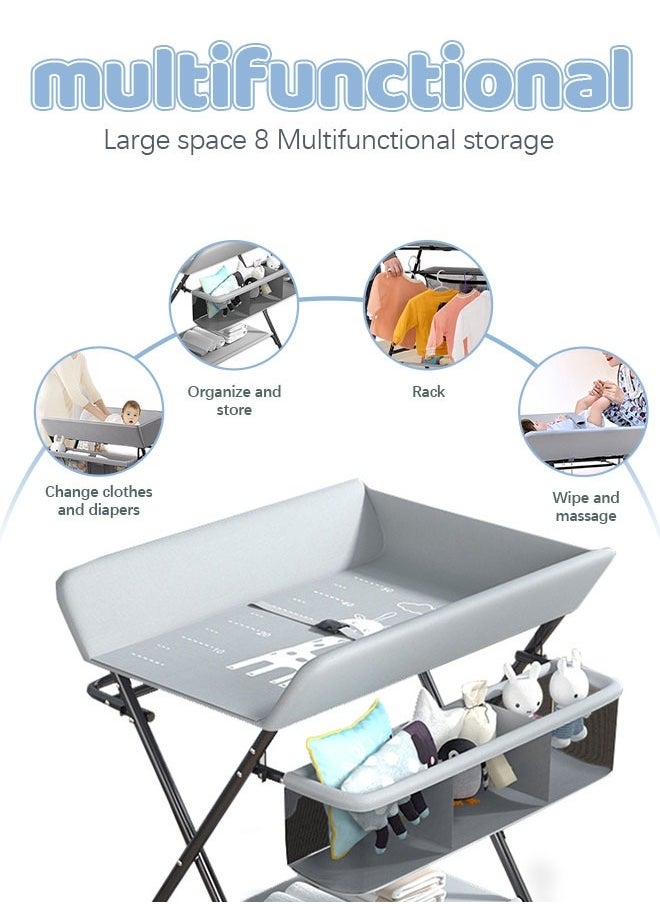 Baby Diaper Changing Table Foldable Portable Diaper Table Suitable for Babies Under 1 Years of Age