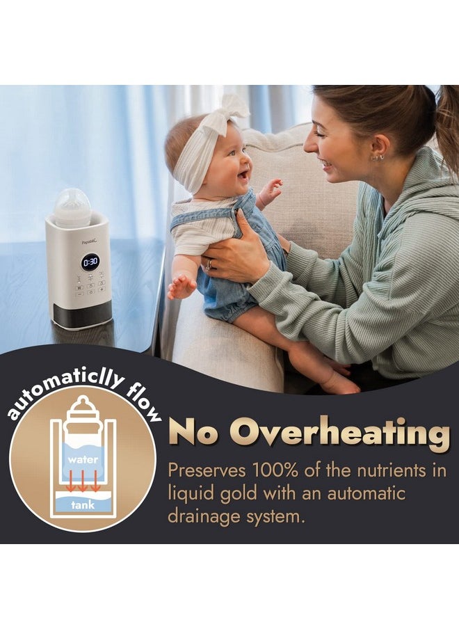 Baby Bottle Warmer Pro With Unique Prevent Overheating System, Milk Warmer For Breastmilk And Formula, With Digital Timer And Automatic Shut-Off