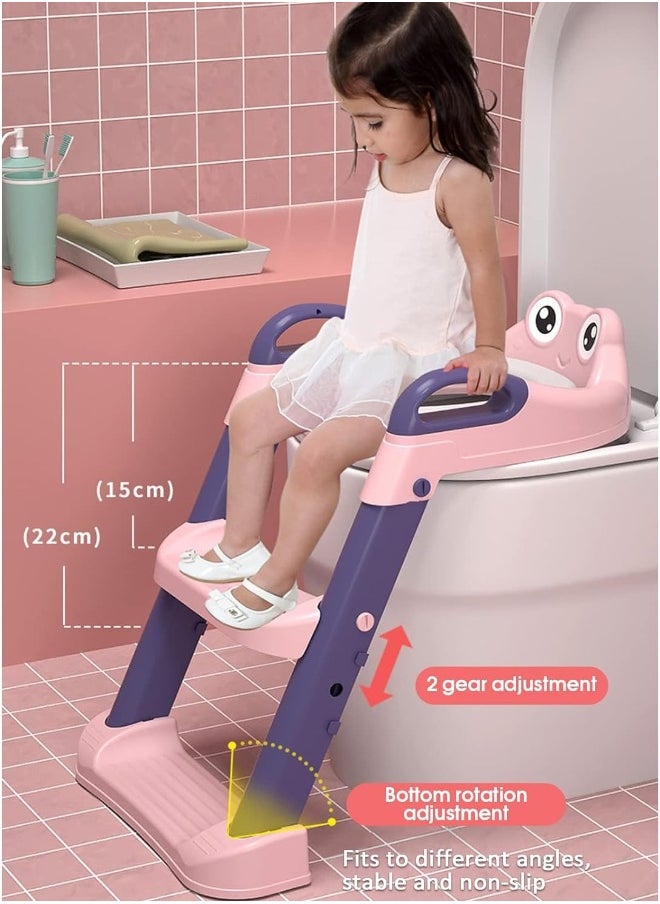 Potty Training Seat for Baby, Baby Toilet Potty Seat with Adjustable Step Stool Ladder, Baby Potty for Boys and Girls