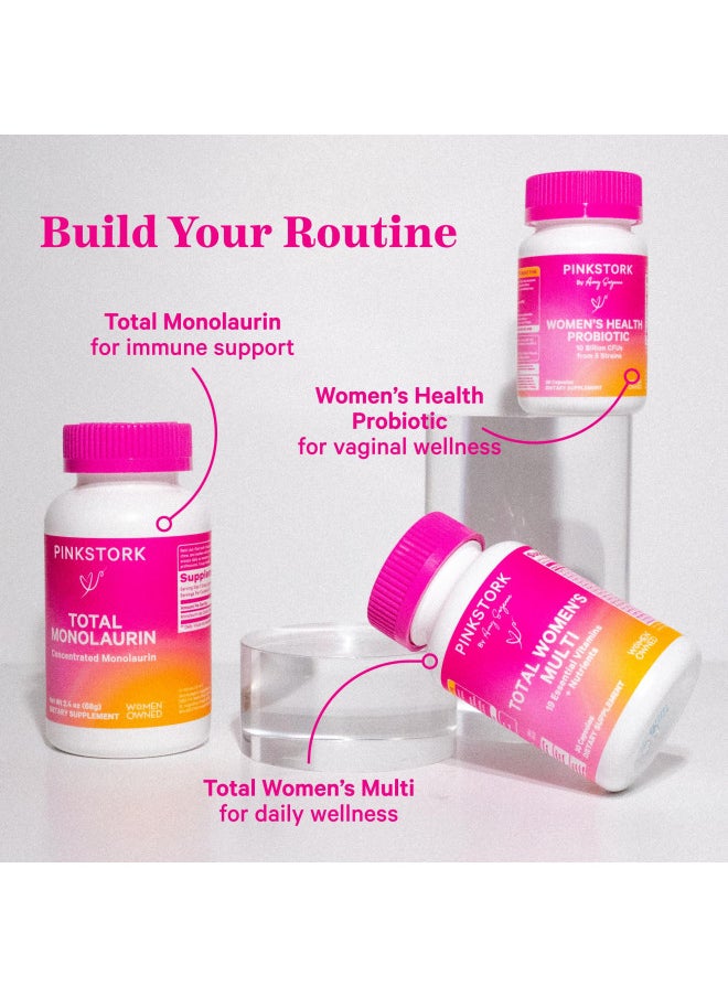 Pink Stork Monolaurin   Morning Sickness Support, Con Centrumrated Monolaurin From Natural Coconut   Immune Support, Gut Health, & Digestive Wellness   750 Mg Per Serving   2.4 Oz