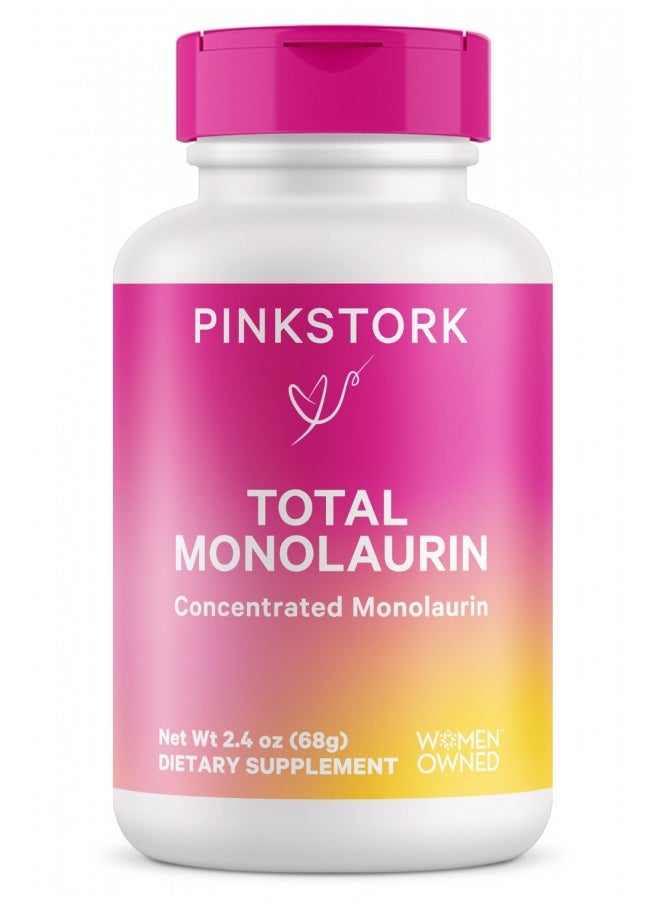 Pink Stork Monolaurin   Morning Sickness Support, Con Centrumrated Monolaurin From Natural Coconut   Immune Support, Gut Health, & Digestive Wellness   750 Mg Per Serving   2.4 Oz