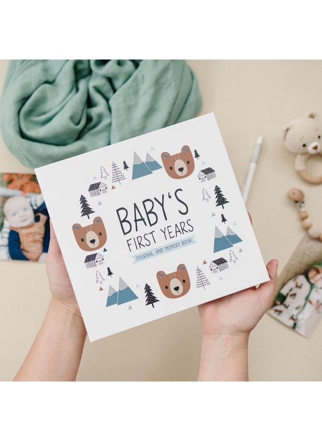 Keepsake Baby Memory Book For Baby Boy Or Girl - Timeless Woodland Baby Journal Scrapbook Photo Album For First 5 Years - Milestone Book To Record Every Event From Birth To Age 5