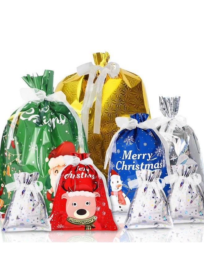 Christmas Gift Bags-41 Pcs For Holiday Gift Assorted Sizes Bulk (Large Medium Small)