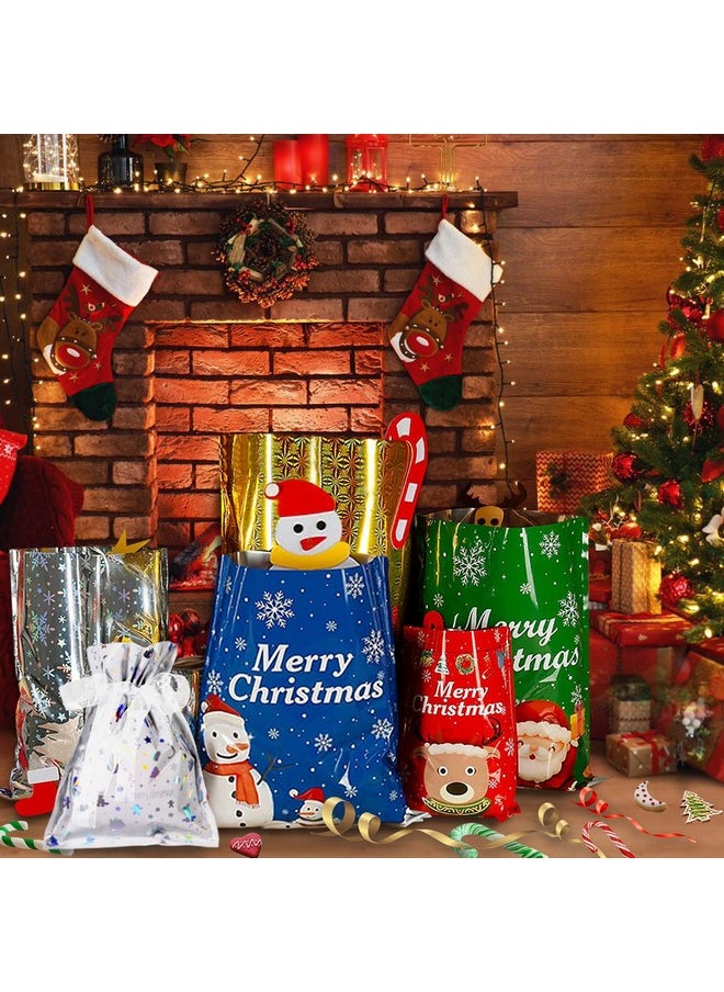 Christmas Gift Bags-41 Pcs For Holiday Gift Assorted Sizes Bulk (Large Medium Small)