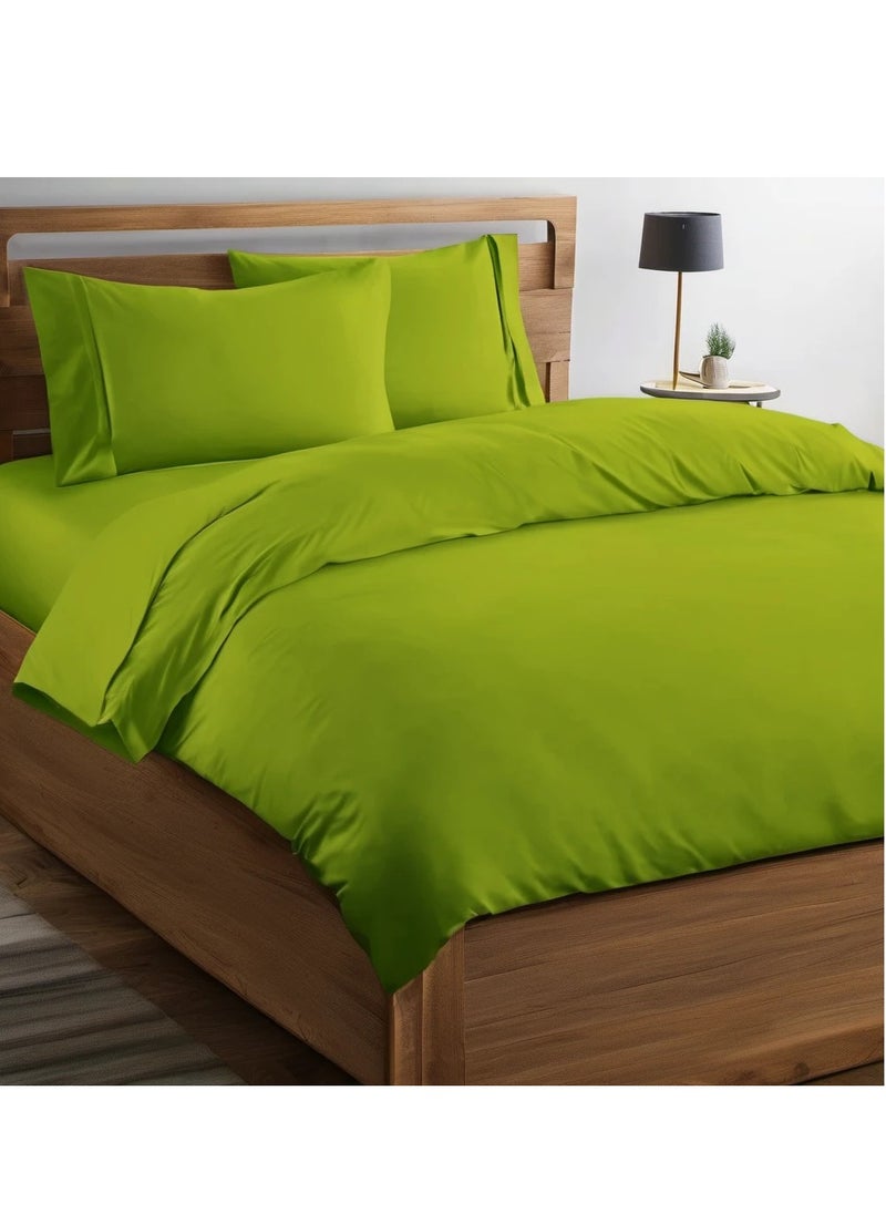 Context King Size Green Soft Wrinkle Free Microfiber Duvet Cover Set Bedding 1 Pcs Pcs Duvet Cover 228X265 cm 2 Pcs Pillow Sham Covers 50X90 cm