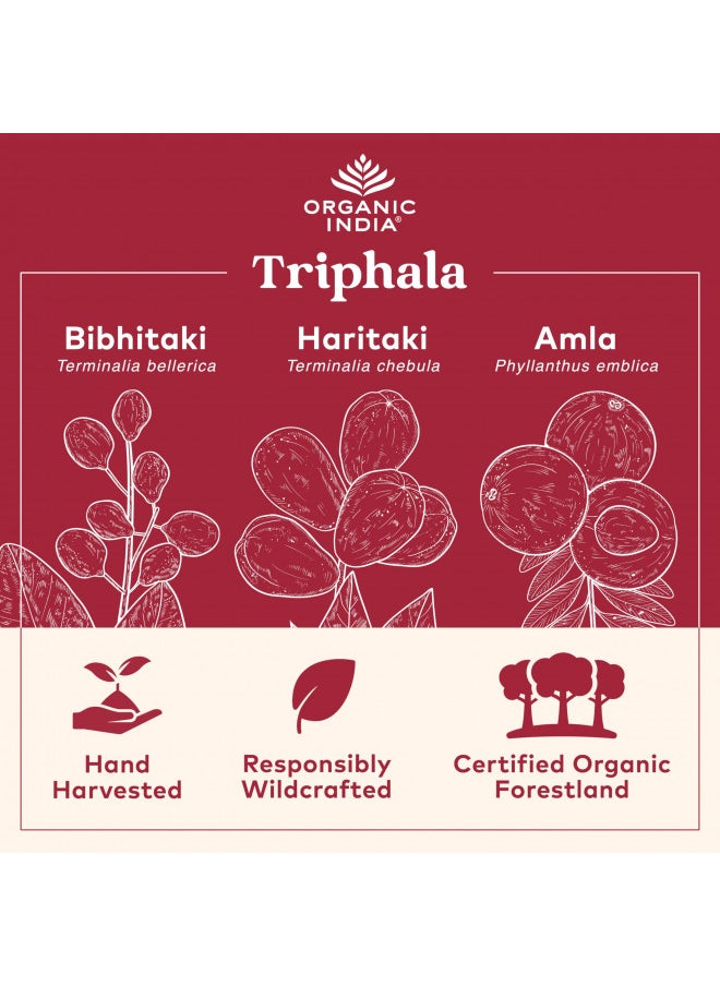 Organic India Triphala Capsules   Herbal Supplement With Amla, Bibhitaki, Haritaki, Digestion & Colon Support, Immune System Support, Adaptogen, Vegan, Usda Certified Organic   1 Lb Bag