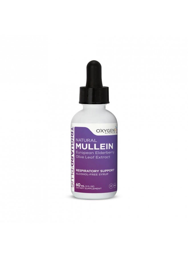 Triguard Mullein Plus   Mullein Leaf Extract, Elderberry Extract & Olive Leaf Extract 2 Fl Oz | Supports Healthy Respiratory Function & Immune System | Alcohol Free, Non Gmo, Tastes Great, Made In Usa