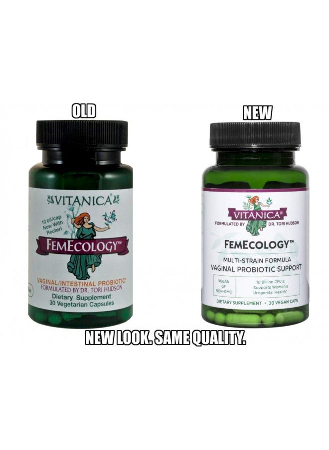Vitanica Femecology,   and Intestinal Probiotic Support, Vegetarian, 30 Capsules