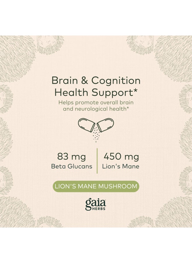 Gaia Herbs, Lions Mane Mushroom, 40 Count