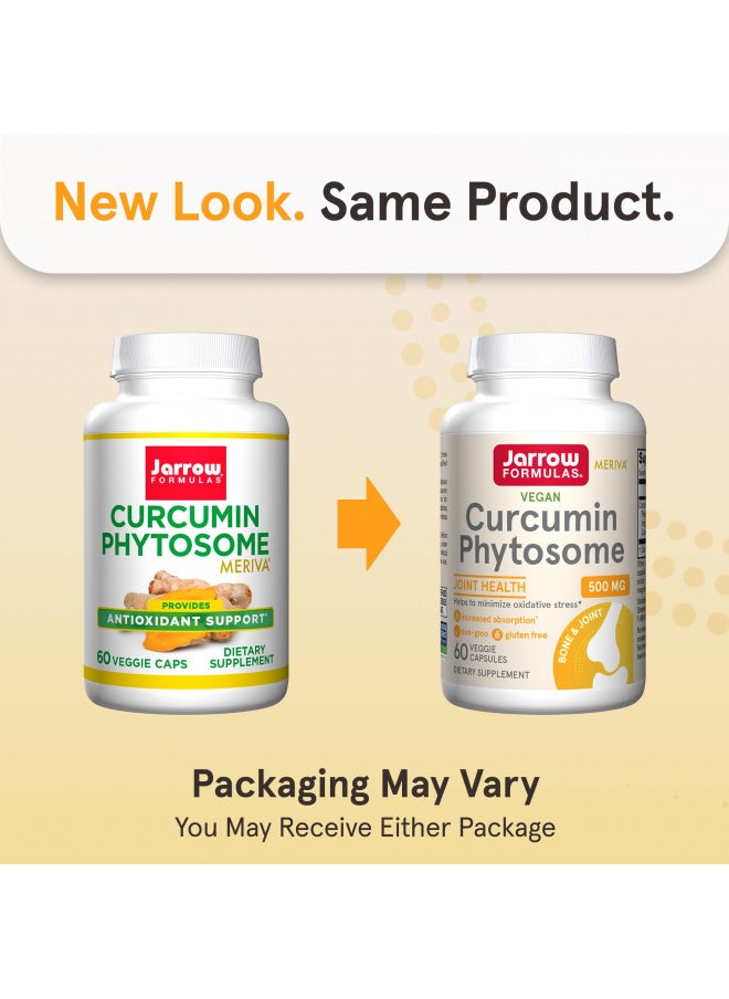 Jarrow Formulas Curcumin Phytosome 500 Mg   60 Veggie Capsules   Formulated With Meriva   Antioxidant Support Supplement   Joint Health & Support   60 Servings