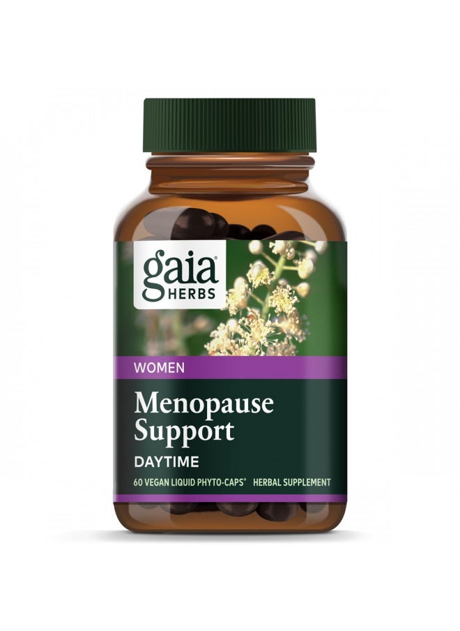 Gaia Herbs Menopause Support Daytime   Helps Maintain Hormone Balance and Well Being For Women   With Vitex, Black Cohosh, St. Johns Wort, and Oats   60 Vegan Liquid Phyto Capsules (20 Day Supply)