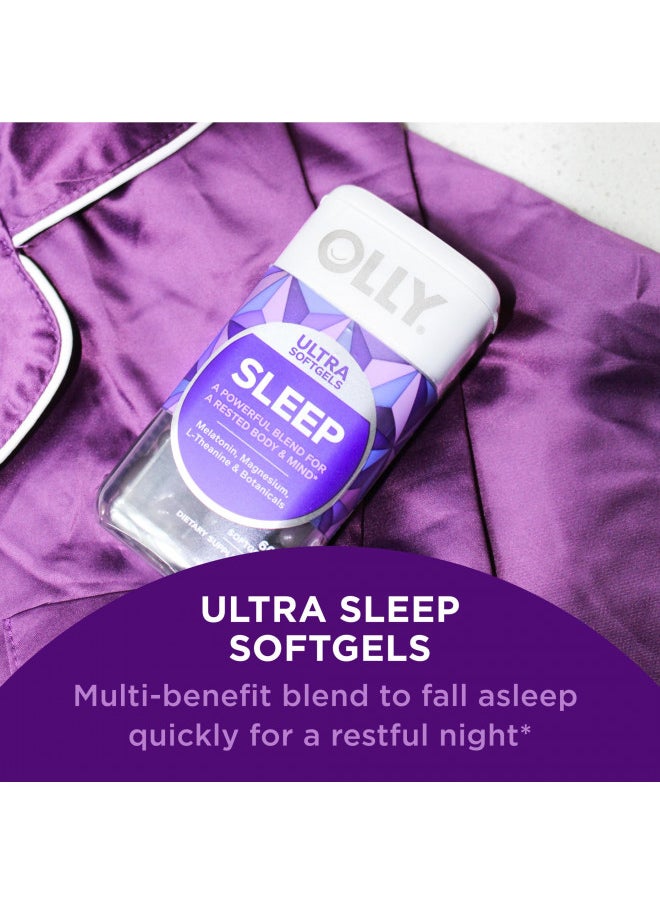 Olly Ultra Strength Sleep Softgels, 10Mg Melatonin, L Theanine, Chamomile, Magnesium, Lemon Balm, Supports Deep Restful Sleep, Nighttime Sleep Aid, Non Habit Forming   60 Count