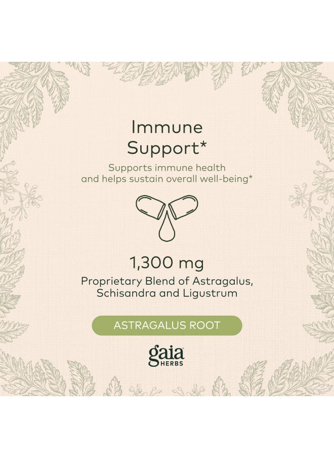 Gaia Herbs Astragalus Supreme   Immune and Antioxidant Support Herbal Supplement   With Astragalus Root, Schisandra Berry, and Ligust    120 Vegan Liquid Phyto Capsules (30 Day Supply)