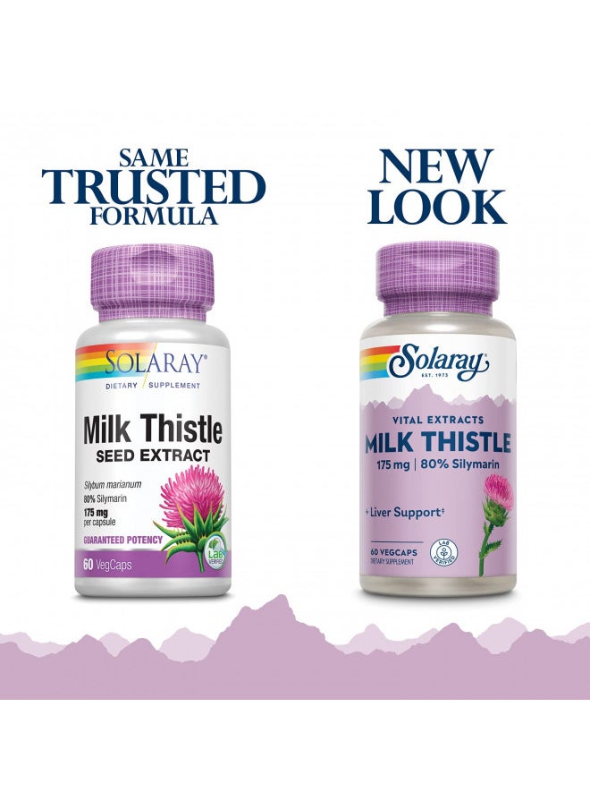 Solaray Milk Thistle Seed Extract 175Mg Antioxidant Intended To Help Support A Normal, Healthy Liver Non Gmo & Vegan