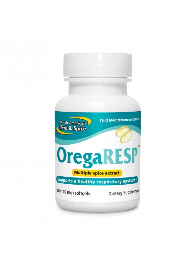 North American Herb & Spice Oregaresp P73 60 Softgels   Supports Immune & Respiratory Health   Multiple Spice Oil Complex With Oreganol P73 Oregano Oil   Non Gmo   30 Servings