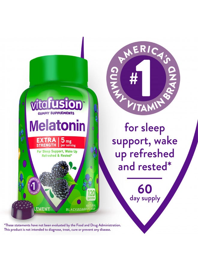 Vitafusion Extra Strength Melatonin Gummy Vitamins, 5Mg, 120 Ct Gummies