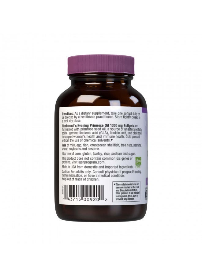 Bluebonnet Evening Primrose Oil Softgels, 1300 Mg, 90 Count