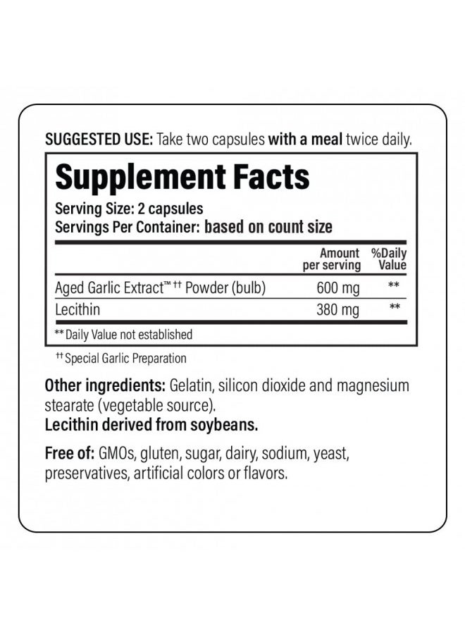 Kyolic Aged Garlic Extract Formula 104 Cholesterol Health, 300 Capsules (Packaging May Vary)