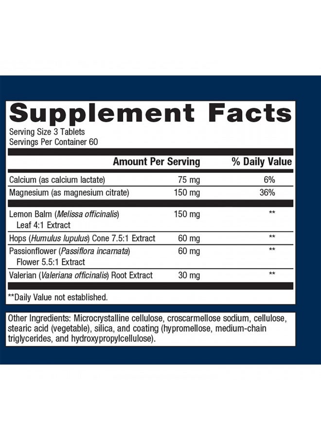 Metagenics Myocalm Plus   With P ionflower, Valerian Root, Magnesium & Calcium   Non Gmo, Gluten Free & Vegetarian   60 Servings   180 Tablets