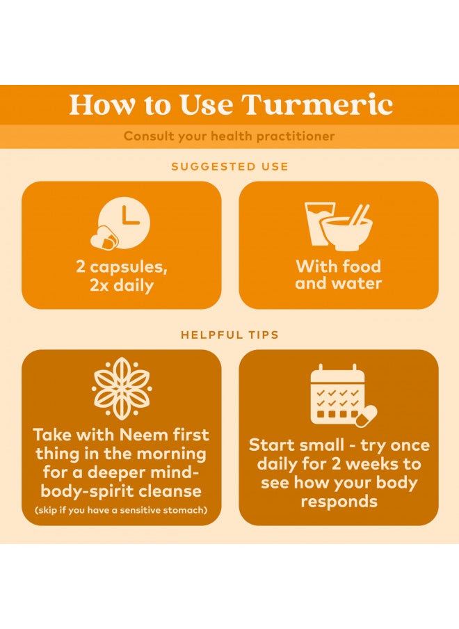 Organic India Turmeric Curcumin With Black Pepper   Organic Turmeric Supplement and Curcumin Supplement, Turmeric Capsules, Joint Support & Immune System Support, Whole Root, Trikatu   90 Capsules