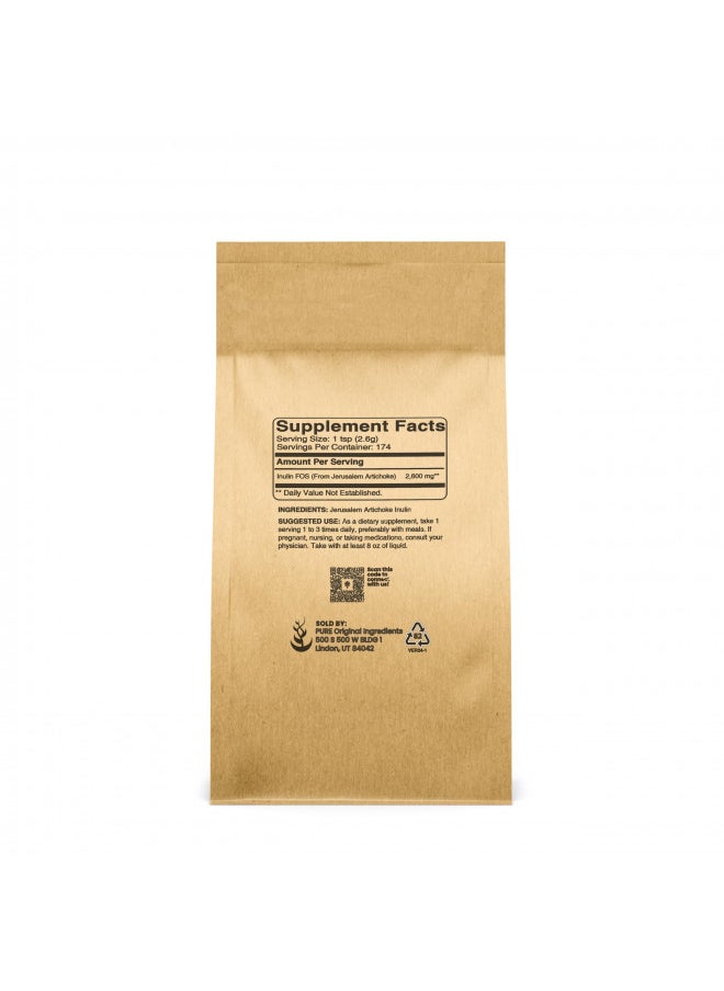 Pure Original Ingredients Inulin Fos Powder (1 Lb) Always Pure, No Fillers Or Additives, Lab Verified