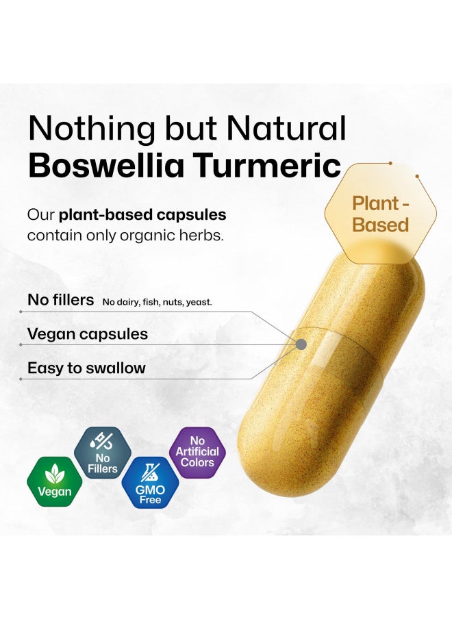 Bio Krauter Turmeric Supplement With Boswellia Extract Capsules   Boswellia Turmeric (Curcumin) 2000 Mg Blend   Joint Support Formula W/Black Pepper   100 Vegan Boswellia Turmeric Capsules