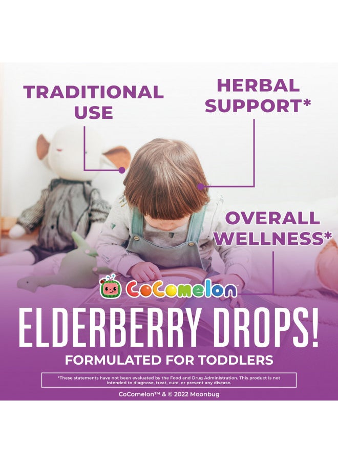 Maryruth Organics Cocomelon Toddler Elderberry Syrup, Usda Organic Elderberry, Sugar Free Kids Immune Support Supplement For Ages 1 3 Years, Clean Label Project Verified®, Vegan, Gluten Free, 1 Fl Oz