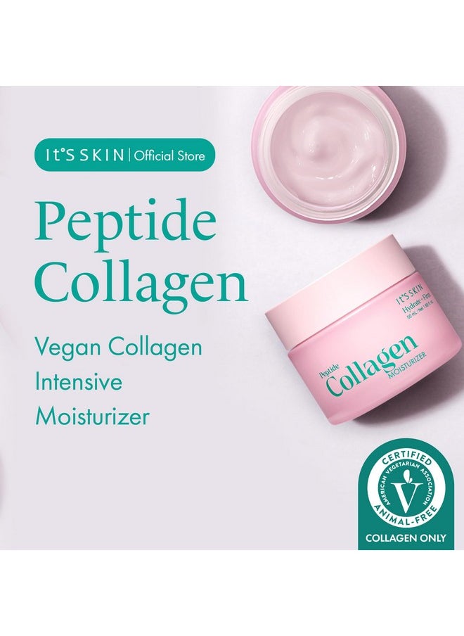 Peptide Collagen Moisturizer | Collagen Face Cream & Organic Face Moisturizer | Face Wrinkle Cream | Lightweight Moisturizer For Face | Korean Face Cream & Wrinkle Remover
