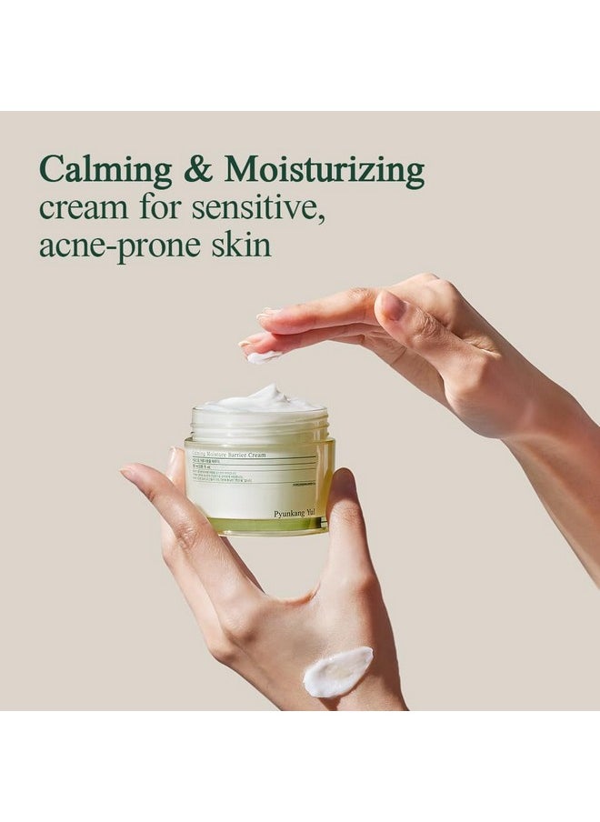 [Pky] Calming Moisture Barrier Cream Instantly Soothes Sensitive Skin, Hyaluronic Acid & Ceramide For Hydration, Vegan, Korean Skincare (3.38 Fl. Oz, 100Ml)