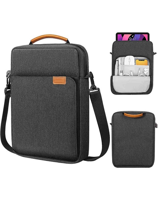 Suitable For 9.8-13.3 Inch Apple Laptop Computer Bag Protective Sleeve Liner Bag Tablet Portable Single Shoulder Diagonal Handle Portable Bag With Shoulder Strap, Laptop Computer Bag, Black Suitable For Various Tablets Huawei, Samsung, Xiaomi, Apple, Etc