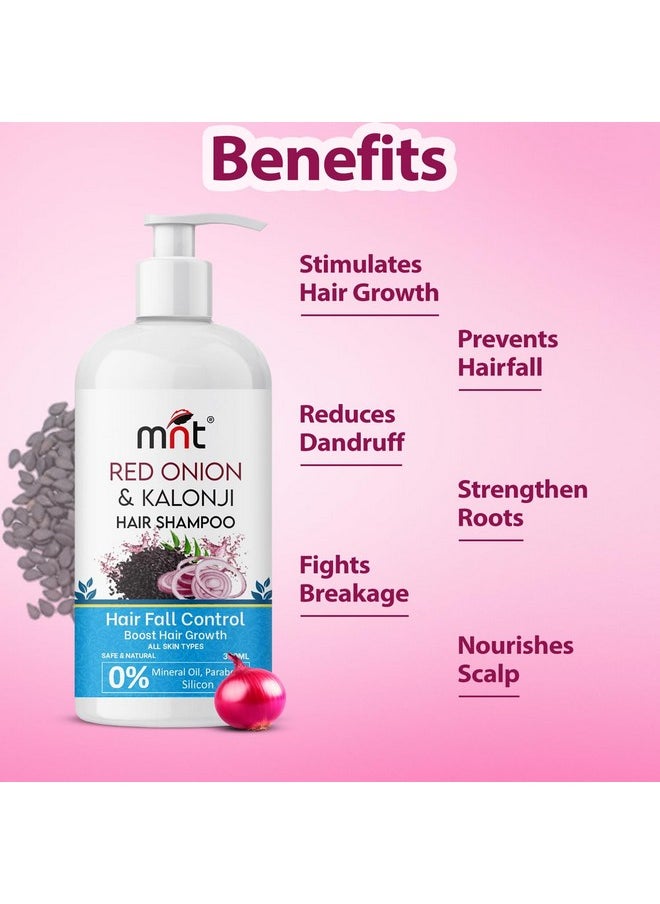 Red Onion & Kalonji Hair Shampoo For Hair Fall Control And Hair Growth With Onion & Black Cumin Seed Oil, 300 Ml