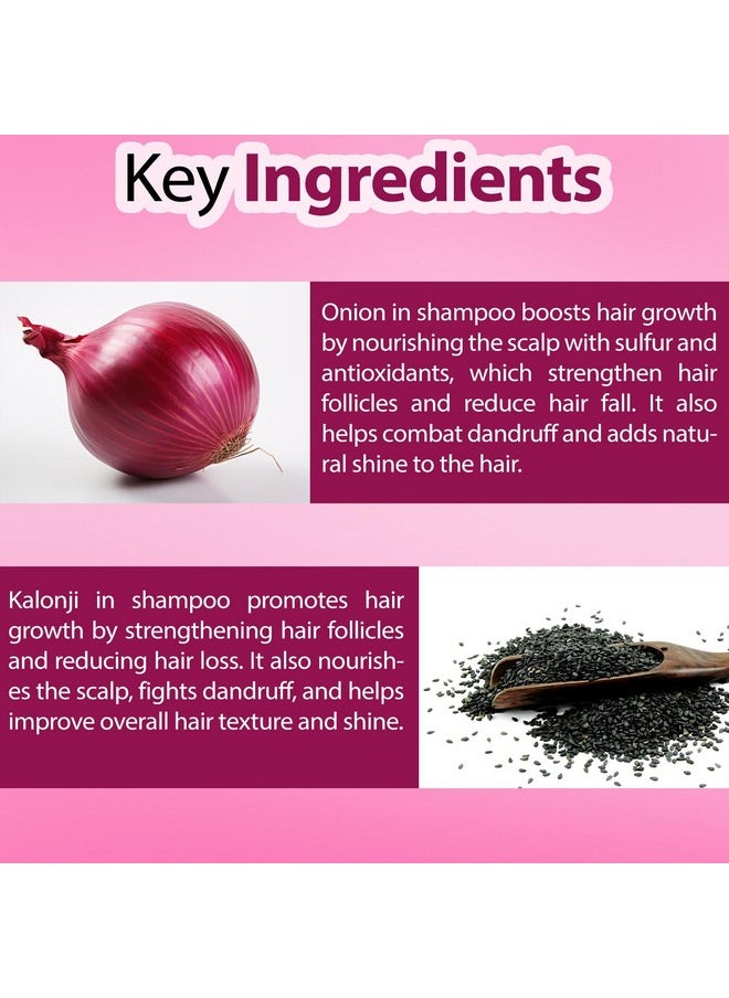 Red Onion & Kalonji Hair Shampoo For Hair Fall Control And Hair Growth With Onion & Black Cumin Seed Oil, 300 Ml