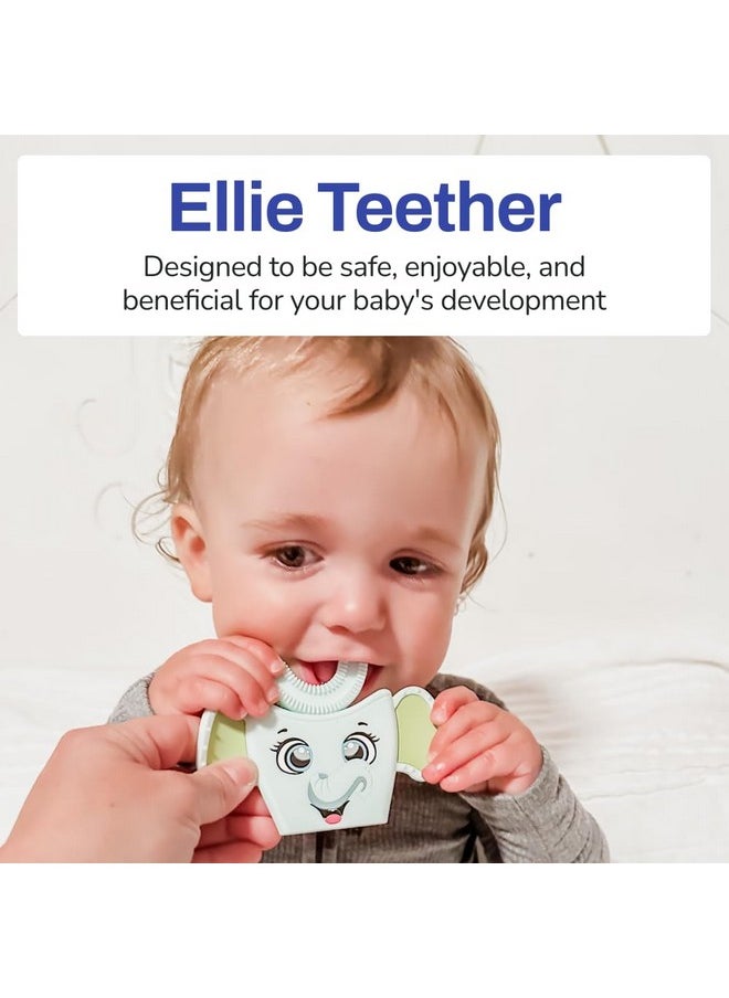 Ellie The Elephant Baby Teether | Bpa Free Silicone, For Infants 0-12 Months, Dishwasher Friendly, Freezer Safe, Car Seat Toy (1-Pack)