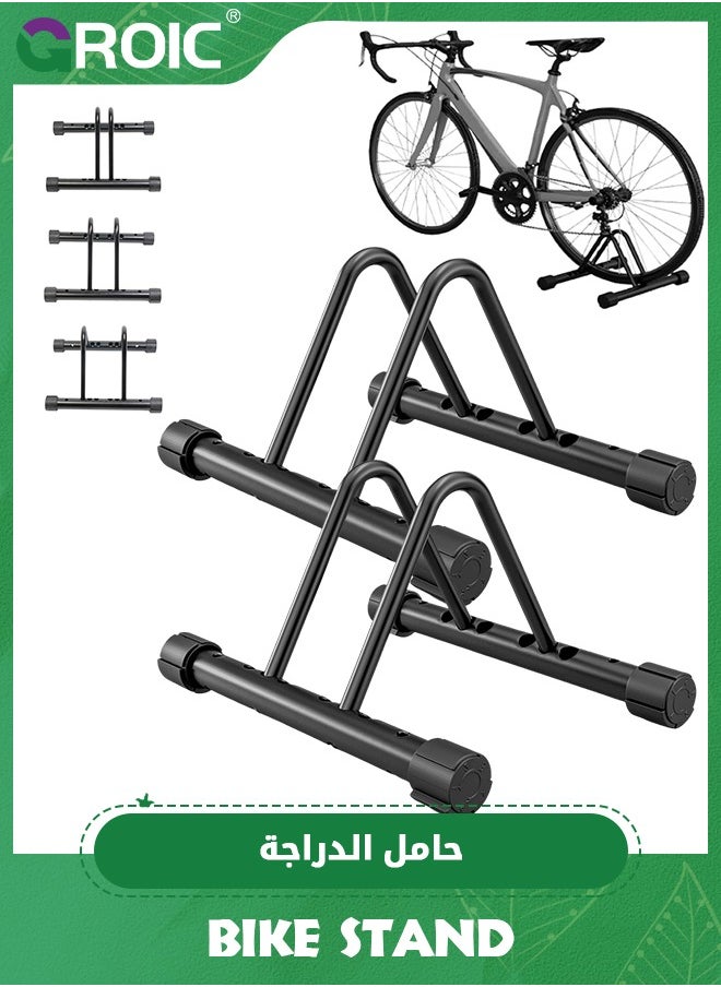 2 Bikes Floor Bike Stand,Bike Parking Rack,Bike Storage Stand,Bike Floor Stand,Bicycle Floor Parking Rack Stand for Mountain MTB Road Bike