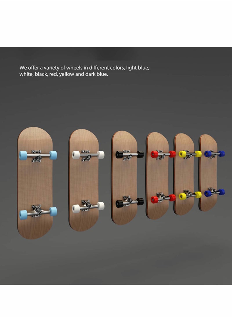 Finger Skateboard, Alloy Mini Skateboard Deck with Pro Fingerboard Tools and Bearing (Black Wheels)