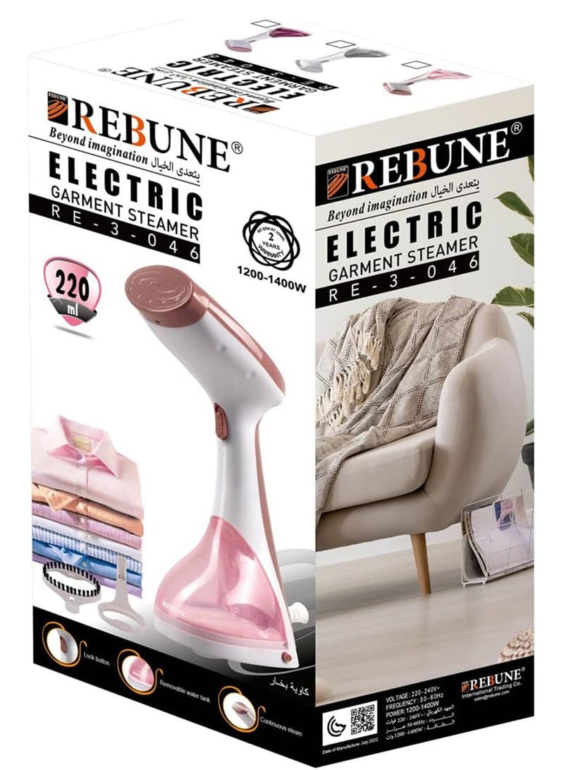 RE-3-046 Steamer Iron Household Electric Handheld Garment Steamer Cleaner 1.7 L 1400 W RE-3-046 Pink