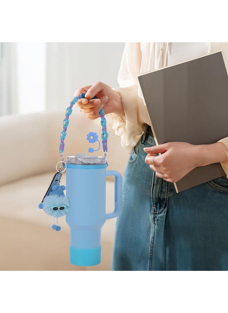 6PCS Use for Stanley Cup Tumbler Accessories 40oz 30oz,Compatible with Stanley Cup Tumbler Water Bottle Handle Sling Strap for Carrying