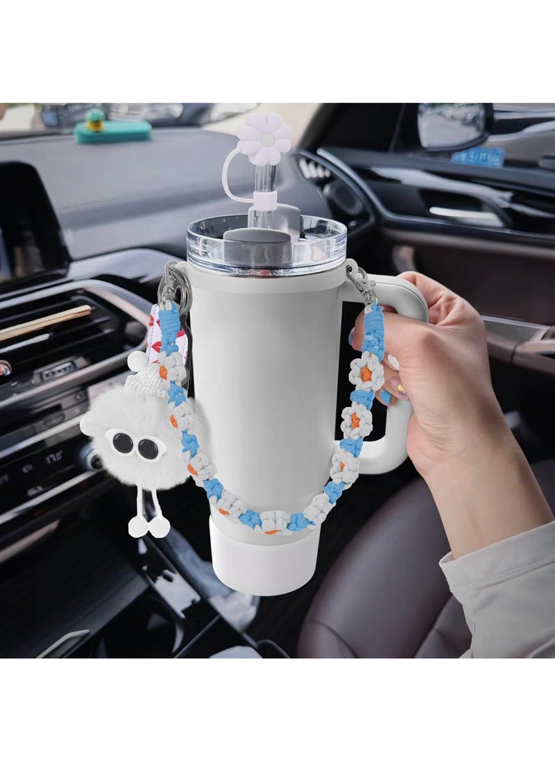 6PCS Use for Stanley Cup Tumbler Accessories 40oz 30oz,Compatible with Stanley Cup Tumbler Water Bottle Handle Sling Strap for Carrying