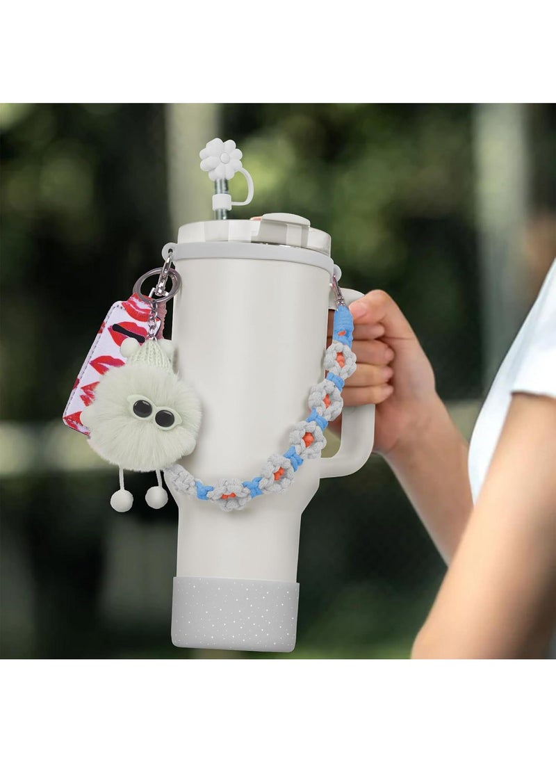 6PCS Use for Stanley Cup Tumbler Accessories 40oz 30oz,Compatible with Stanley Cup Tumbler Water Bottle Handle Sling Strap for Carrying