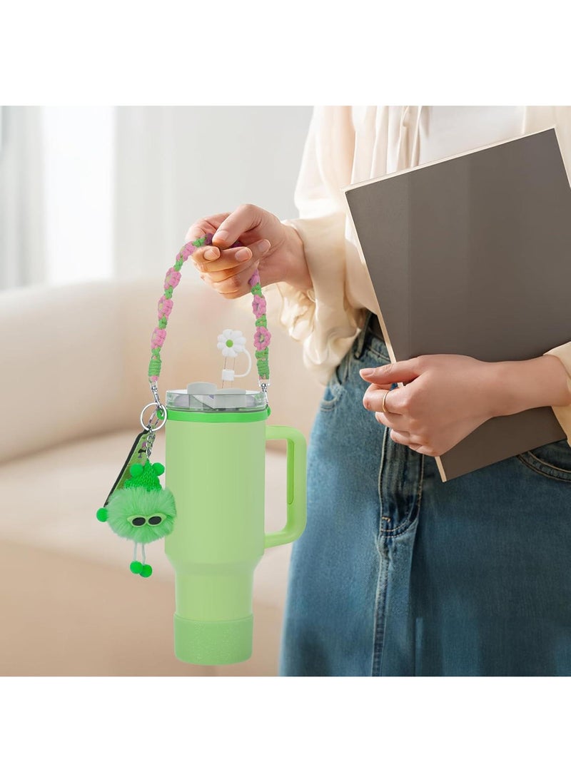 6PCS Use for Stanley Cup Tumbler Accessories 40oz 30oz,Compatible with Stanley Cup Tumbler Water Bottle Handle Sling Strap for Carrying