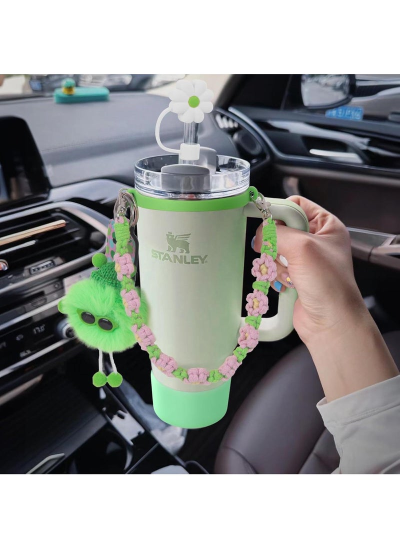 6PCS Use for Stanley Cup Tumbler Accessories 40oz 30oz,Compatible with Stanley Cup Tumbler Water Bottle Handle Sling Strap for Carrying