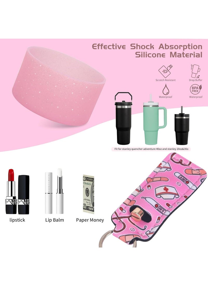 6PCS Use for  Cup Tumbler Accessories 40oz 30oz,Compatible with Stanley Cup Tumbler Water Bottle Handle Sling Strap for Carrying