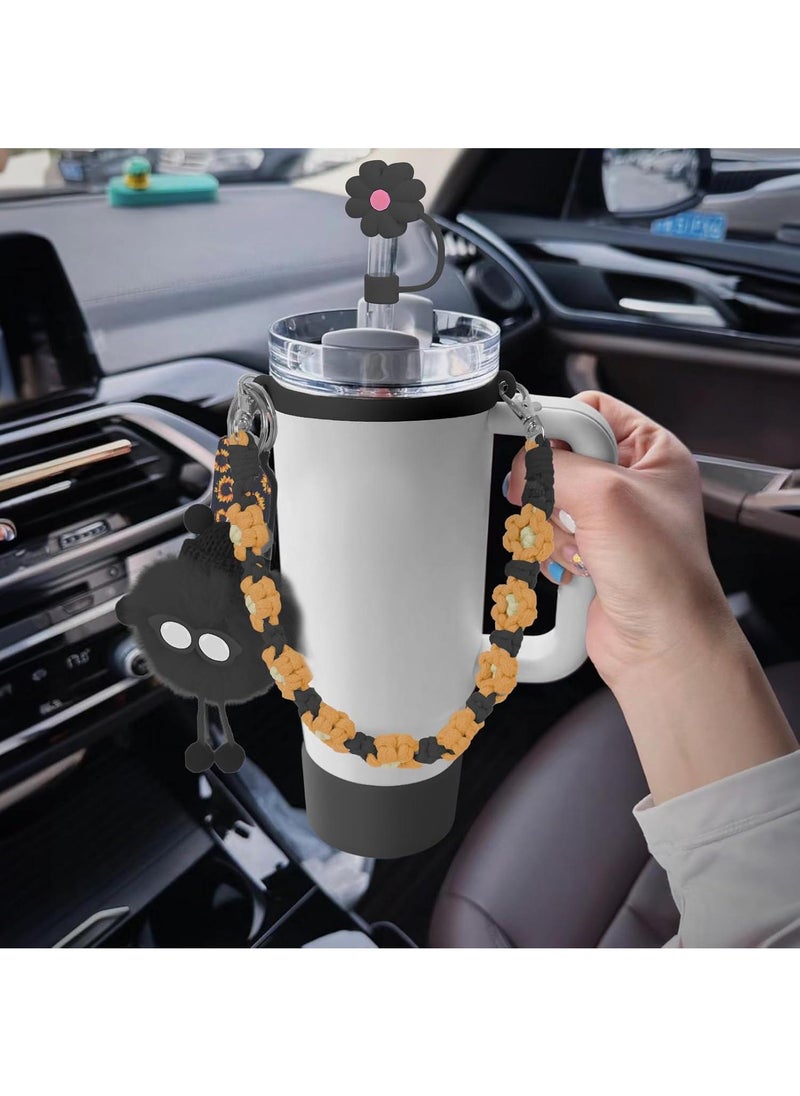 6PCS Use for Stanley Cup Tumbler Accessories 40oz 30oz,Compatible with Stanley Cup Tumbler Water Bottle Handle Sling Strap for Carrying