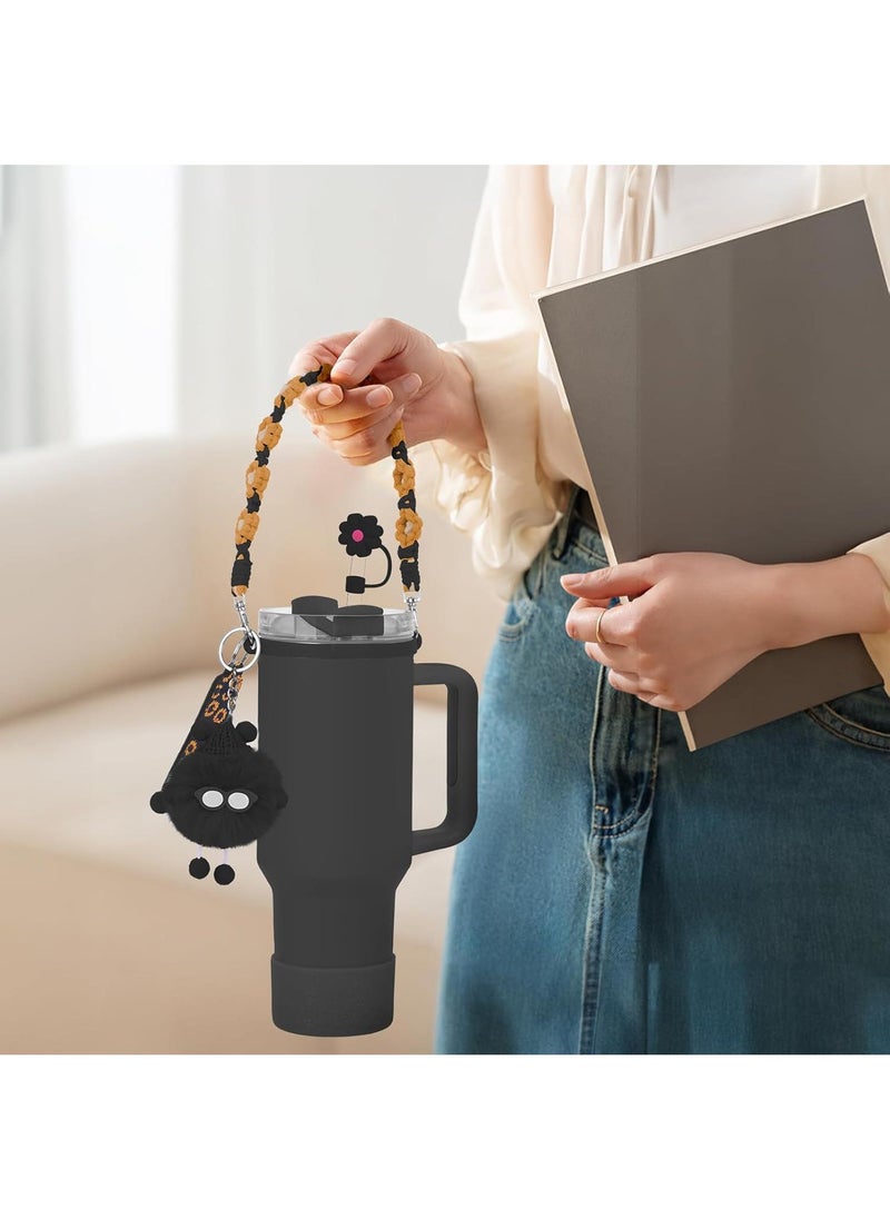6PCS Use for Stanley Cup Tumbler Accessories 40oz 30oz,Compatible with Stanley Cup Tumbler Water Bottle Handle Sling Strap for Carrying