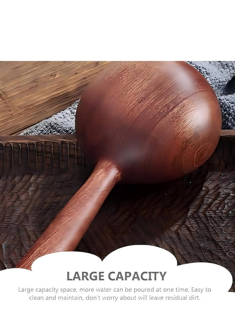 Long Handle Wooden Water Ladle Scoop Natural Wood Water Dipper Shampoo Rinser Cup Soup Ladle Multipurpose Water Scoop For Kitchen Bathroom Garden