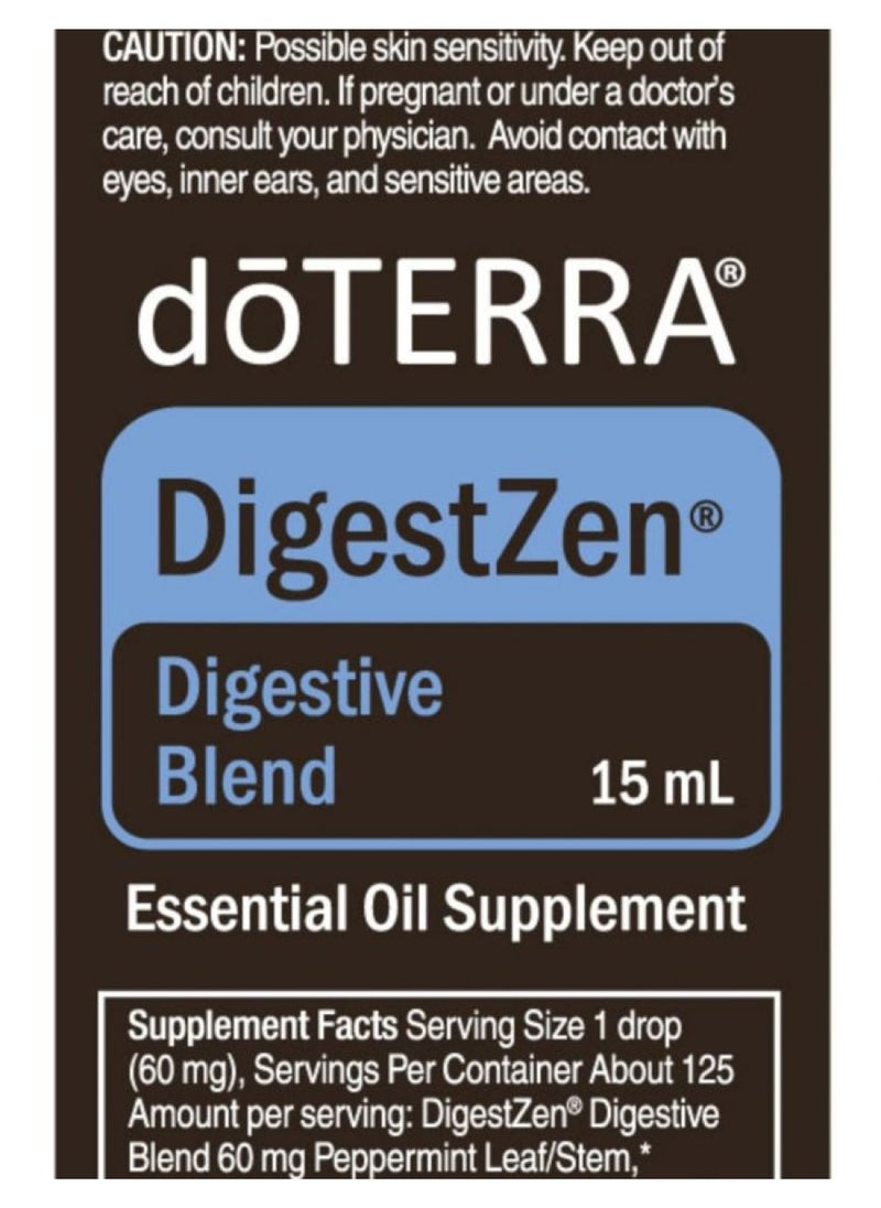 doTERRA DigestZen (15ml) - Essential Oil Digestive Blend with Peppermint, Ginger and Other Pure and Natural Oils - Safe and Effective Alternative to Help Reduce Gas, Indigestion and Upset Stomach