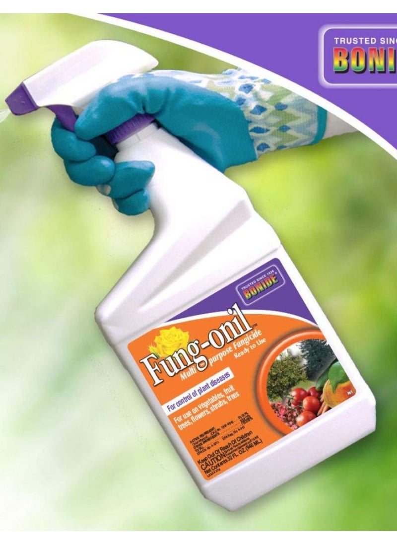 Bonide Fung-onil Multi-Purpose Fungicide, 32 oz Ready-to-Use Spray for Plant Disease Control, Controls Blight, Mildew & More