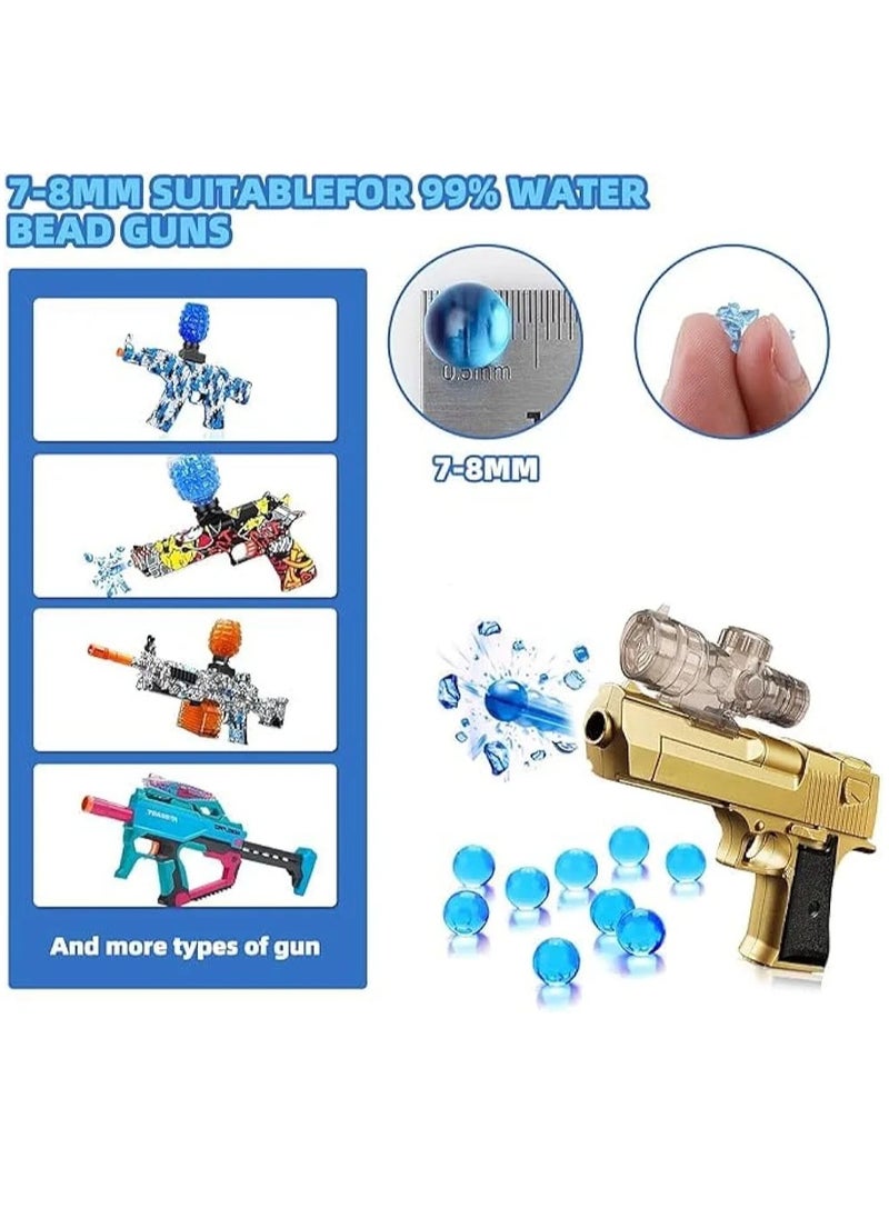 Gel Balls Blaster Ammo 7-8mm(6 Pack,180000 Pcs), Gel Water Blaster Refill Ammo for Splat Gun, Gel Bullets for Splat Ball Blaster, Made of Non-Toxic Eco Friendly Material