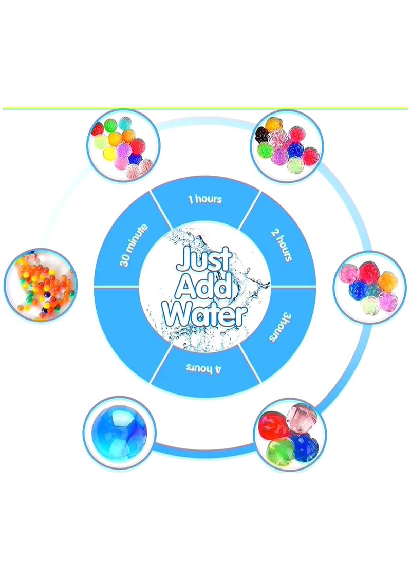 Gel Balls Blaster Ammo 7-8mm(6 Pack,180000 Pcs), Gel Water Blaster Refill Ammo for Splat Gun, Gel Bullets for Splat Ball Blaster, Made of Non-Toxic Eco Friendly Material